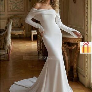 Elegant Off-Shoulder White Dress